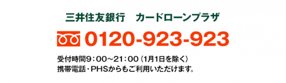 三井住友銀行 カードローン　フリーダイヤル