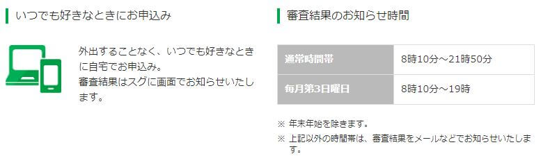 レイクALSA WEB 審査結果